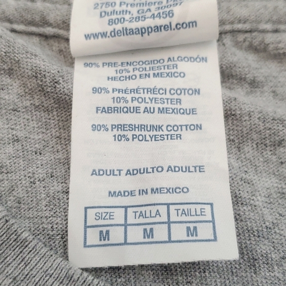 🦋Delta Apparel Bee Free Patriotic Heather Gray Graphic Tee - Picture 6 of 6